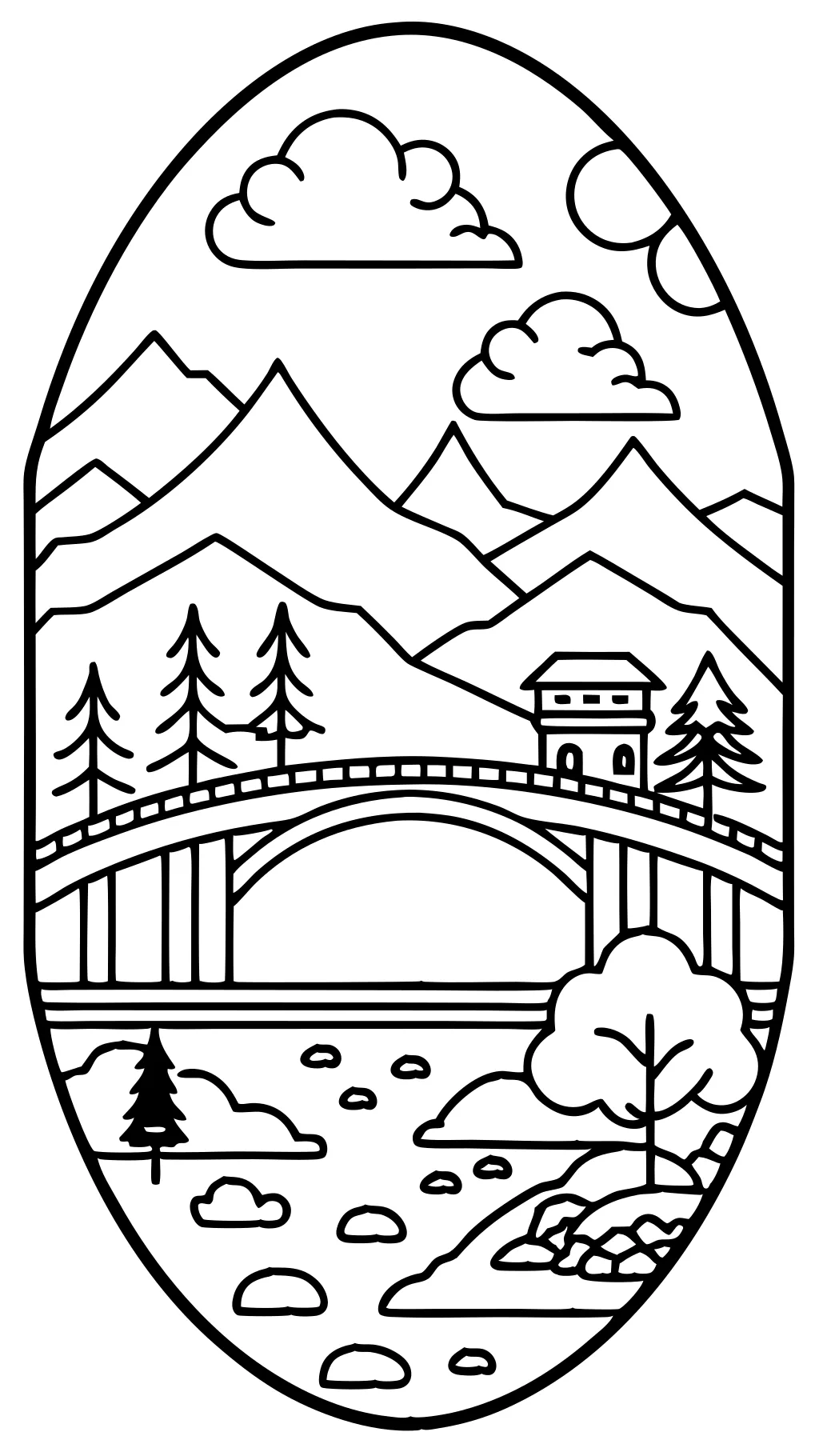 bridge coloring page